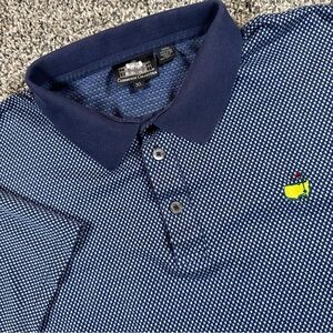 Clubhouse Collection Men’s XL Masters Blue Polo Shirt Augusta Golf Made In Italy